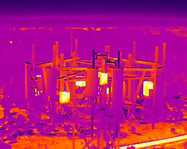 Thermographic Image of Telecommunications Tower