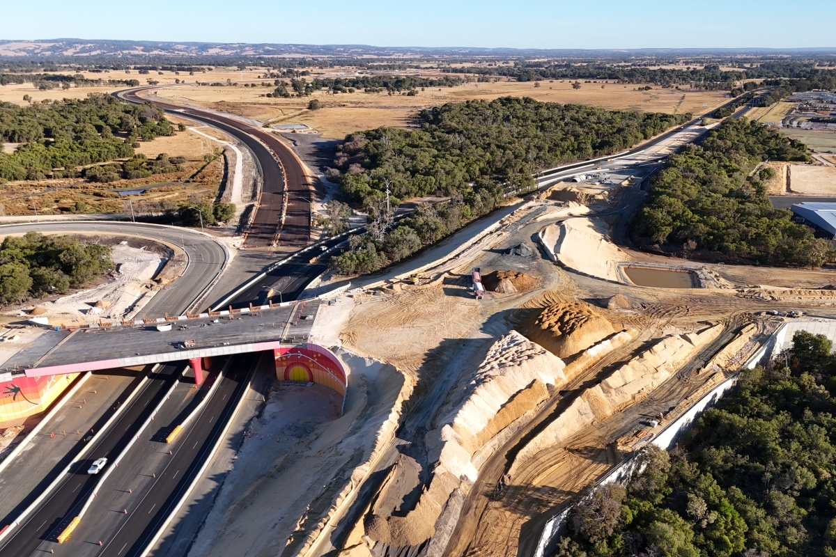 Major Road Project - BORR - Construction Progress Overview Drone Photo