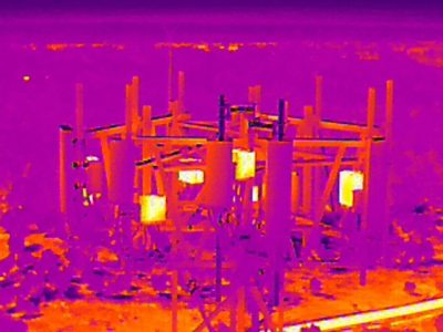 Thermographic Image of Telecommunications Tower